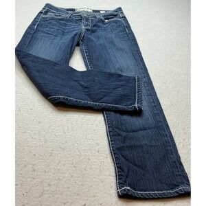 BKE Y2K Straight Leg Jeans Taylor Thick Stitch Dark Wash Size 26 Denim